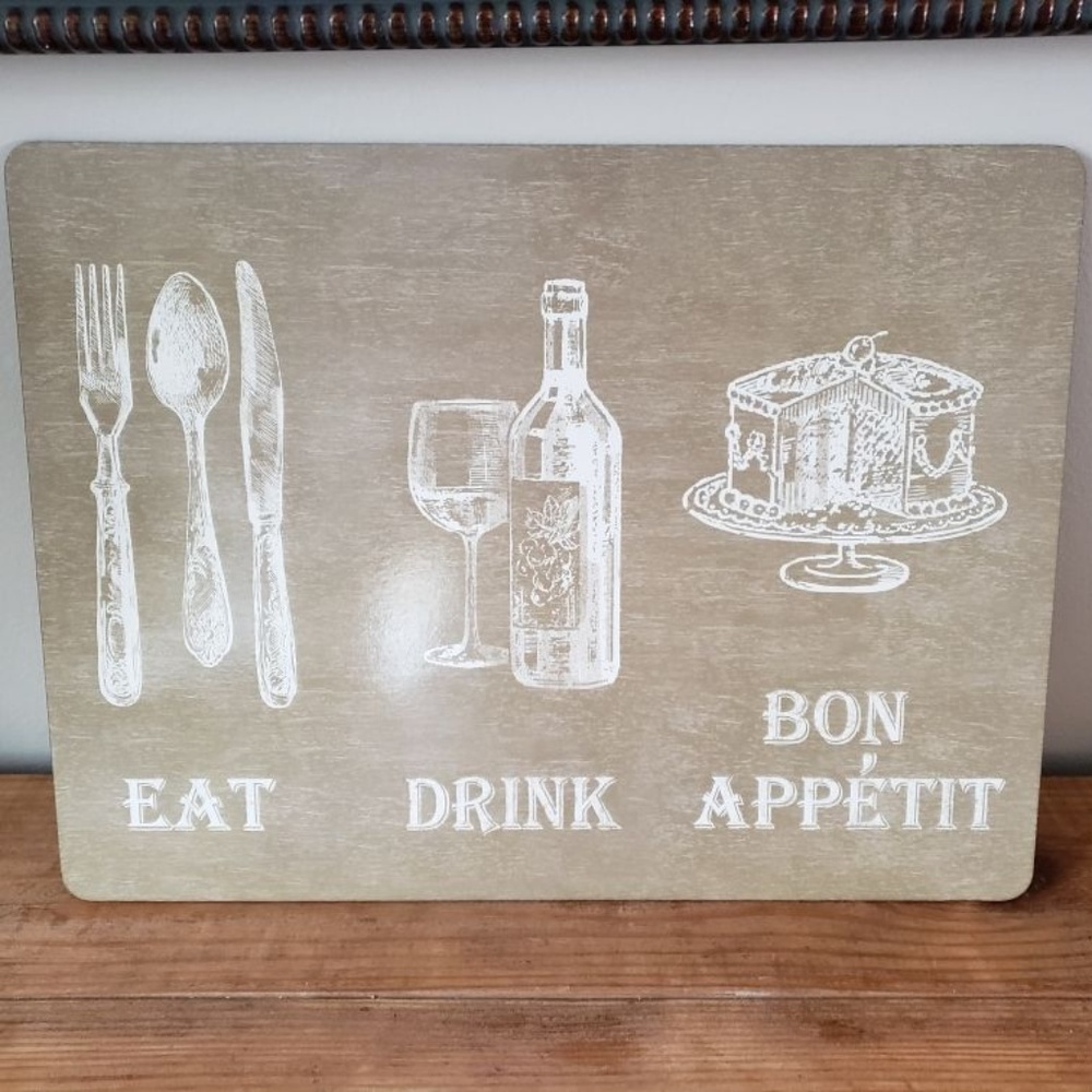 2 Bon Appetit French Place Mats Brand New